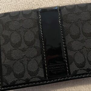 Coach Signature Black Card Holder